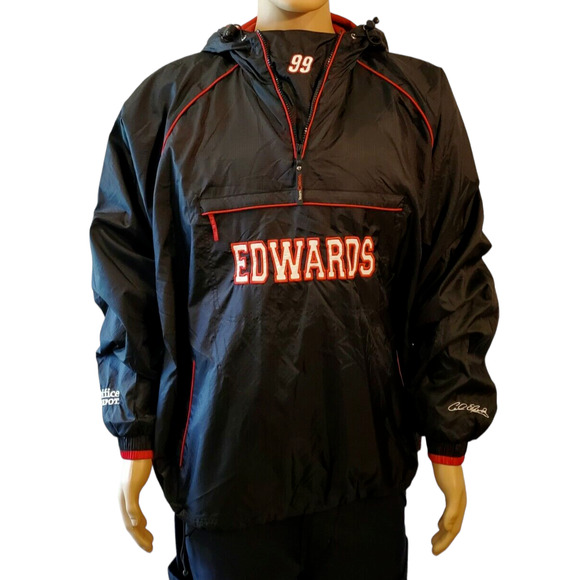 Team Caliber #99 Mens Racing Carl Edwards Jacket NASCAR Nylon XL OfficeDepot EUC - Picture 1 of 10